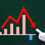 A pink bar graph with a dark green background